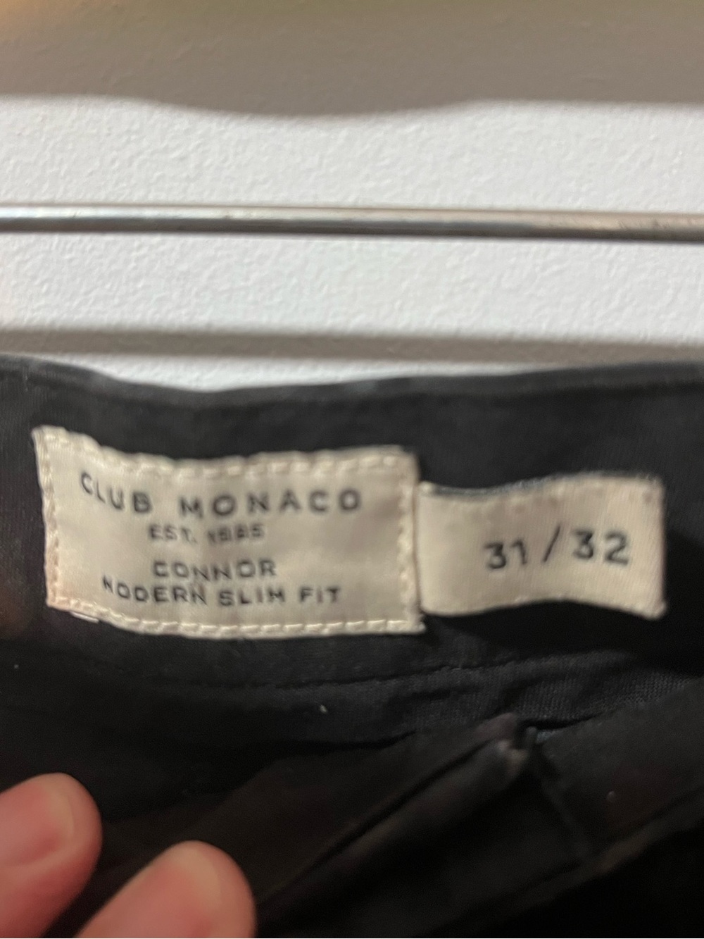 Club Monaco Connor Black Modern Slim-Fit Pants size 31/32 - Picture 4 of 5